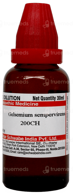 Dr Willmar Schwabe Gelsemium Sempervirens 200Ch Dilution 30Ml